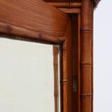 Armoire d'apothicaire en imitation bambou avec miroir et tiroir, France années 1900