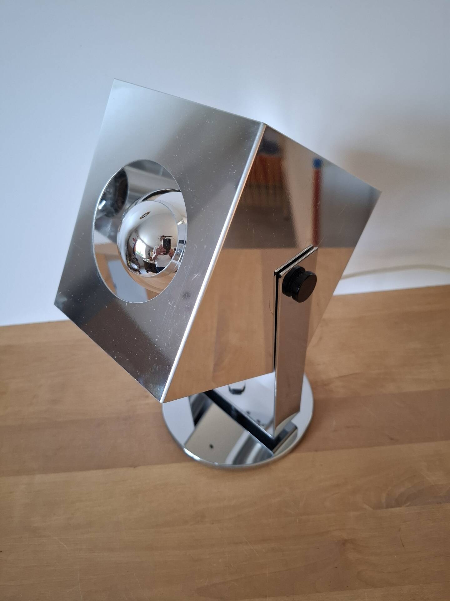 Lampe métal chromé 70's