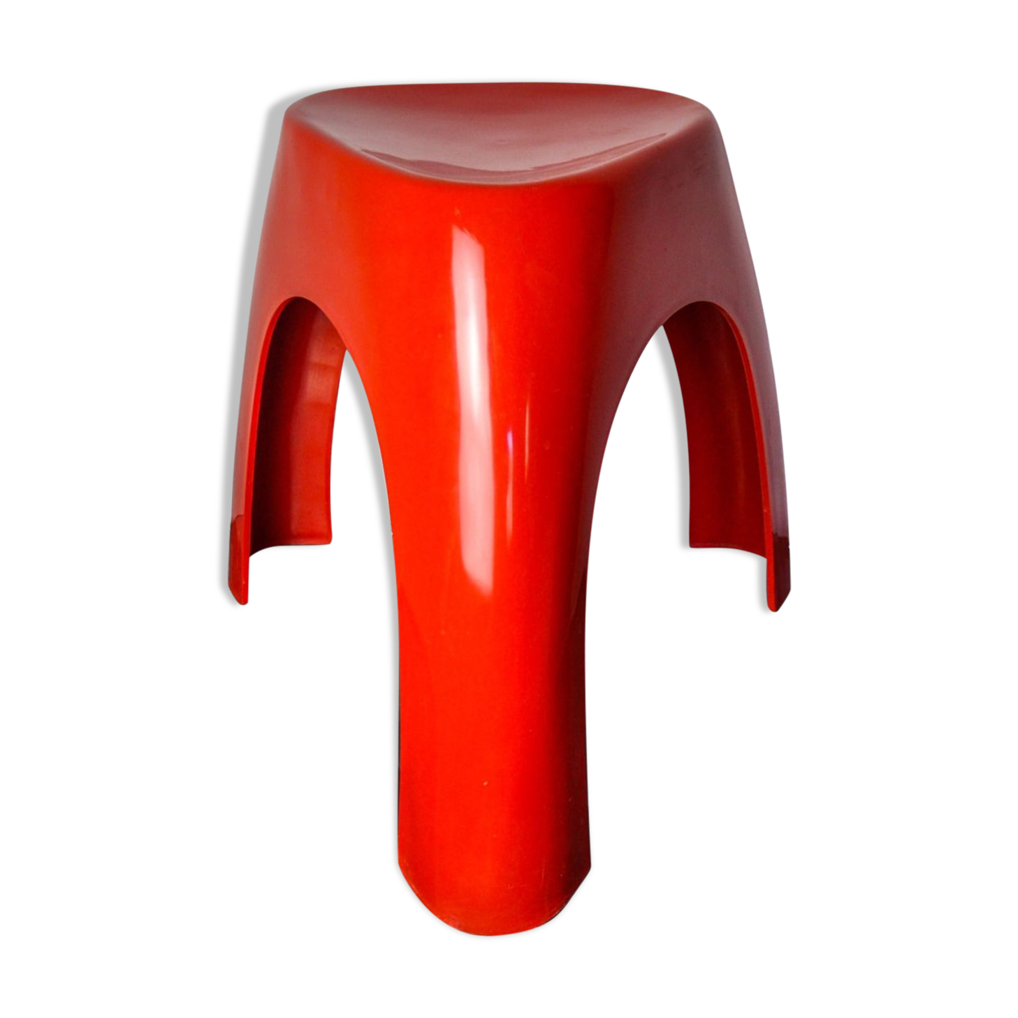 Red elephant stool by vilmer, spain, 1980