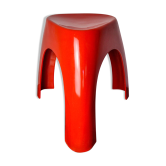 Red elephant stool by vilmer, spain, 1980