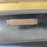 Couple seated at a table in an inn, signed oil on panel, 19th century