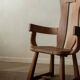 Brutalist Oak Armchair with Sculptural High Back by De Puydt, 1960s