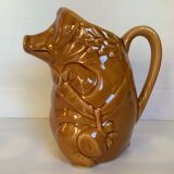 Antique zoomorphic pig pitcher
