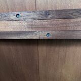 Round teak table with Scandinavian design extensions from the 60s vintage