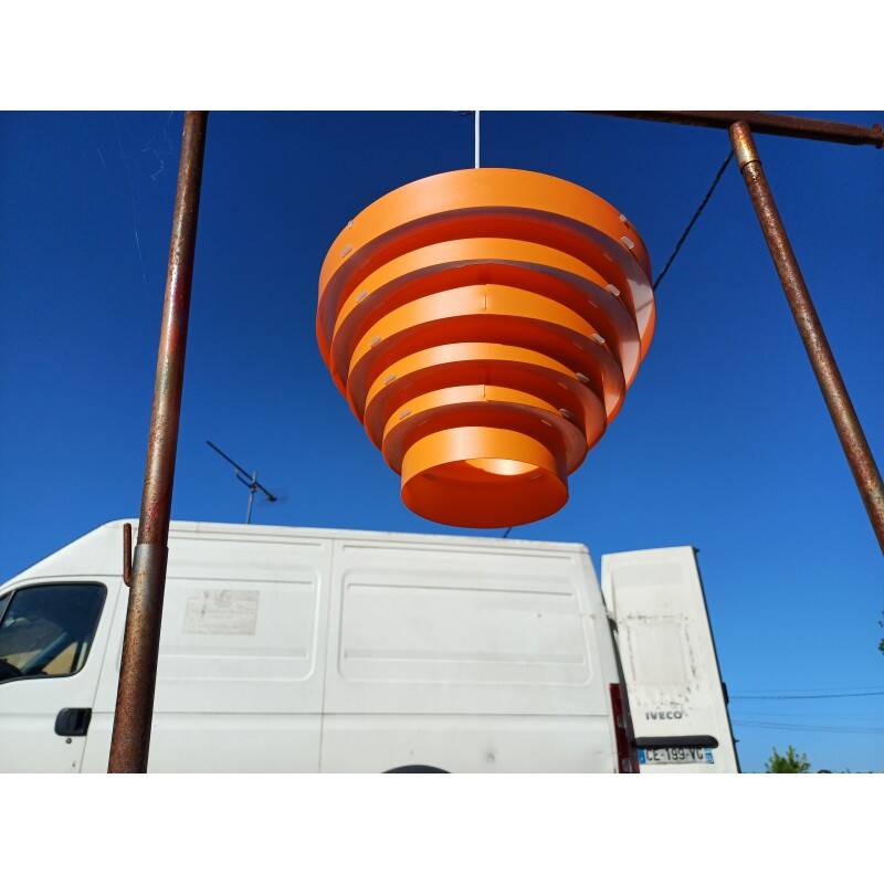 Vintage orange plastic pendant light