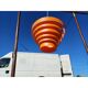 Vintage orange plastic pendant light