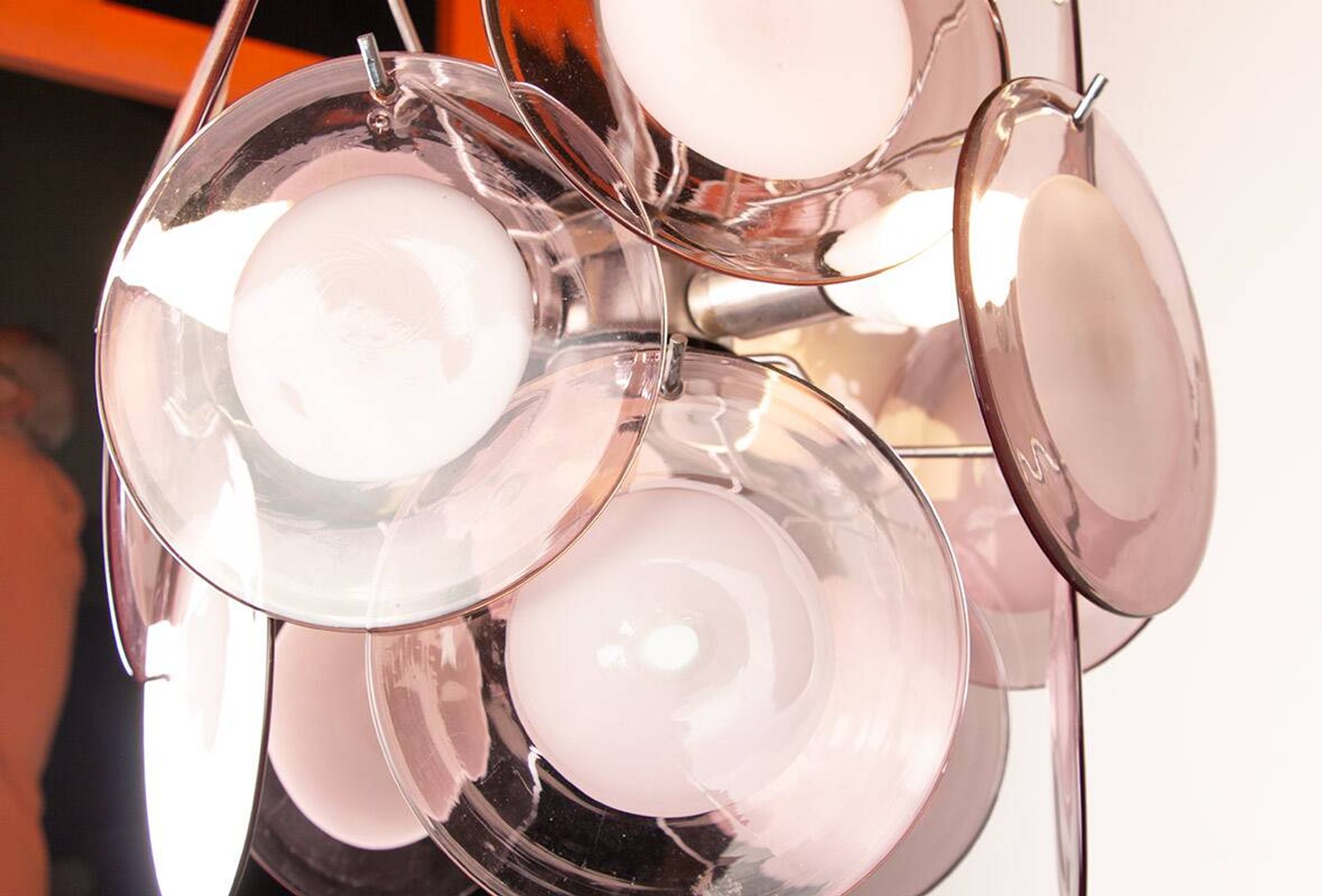 "Space Age" chandelier in Murano glass by Gino Vistosi 1970.