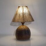 Stoneware and rope table lamp 1960