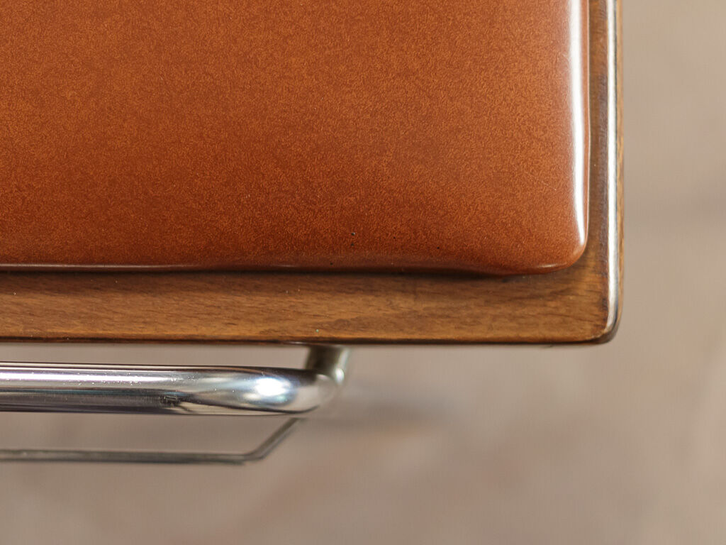 Jomain Baumann chairs, cognac leather seat, circa 1960