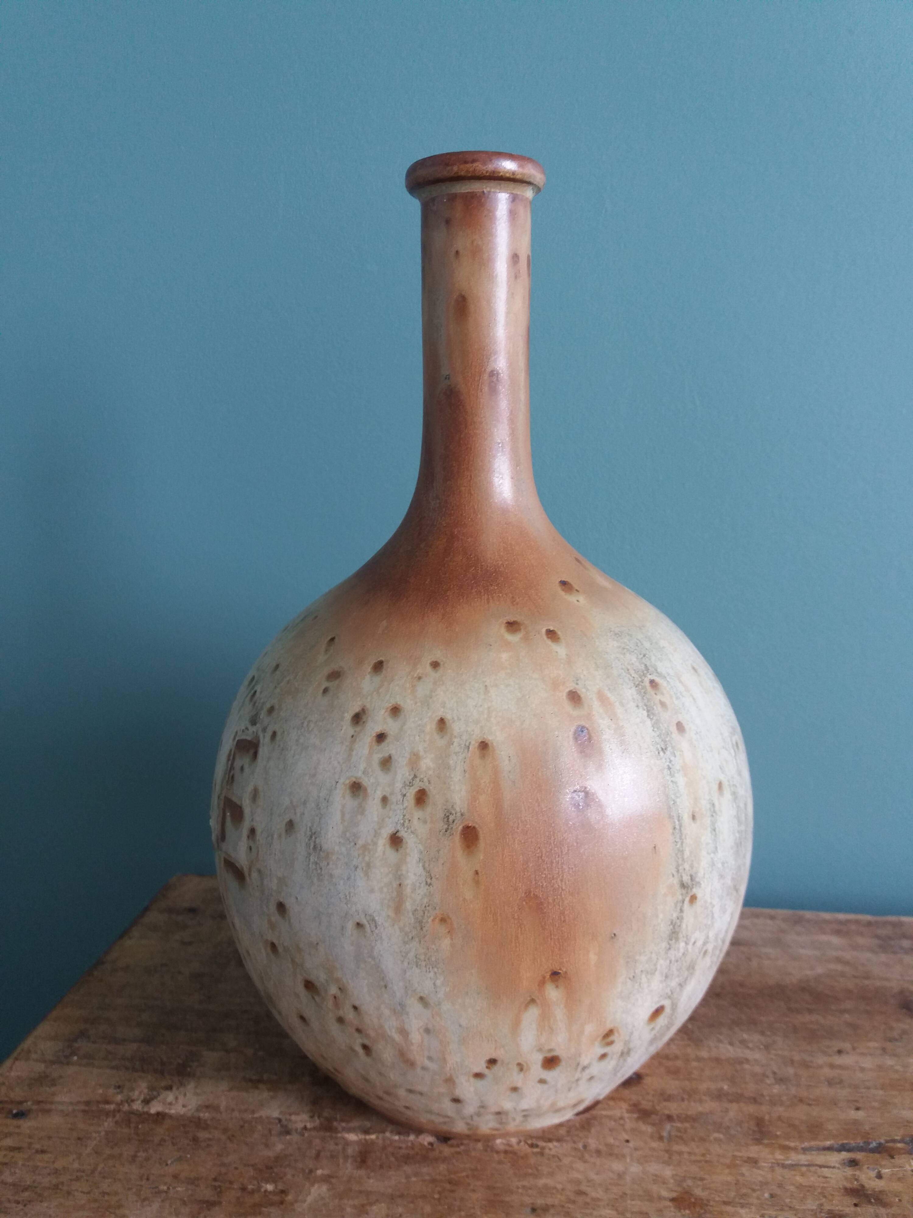 Alcohol carafe, Puisaye stoneware, Jean-Pierre Prud'homme