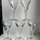Set of 5 glass glasses molded very old early nineteenth century