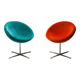 Unique chairs Tramontana Jade and Ember Velvet Verner Panton C1