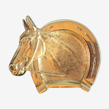 Vide-poche cheval et fer à cheval cuivre