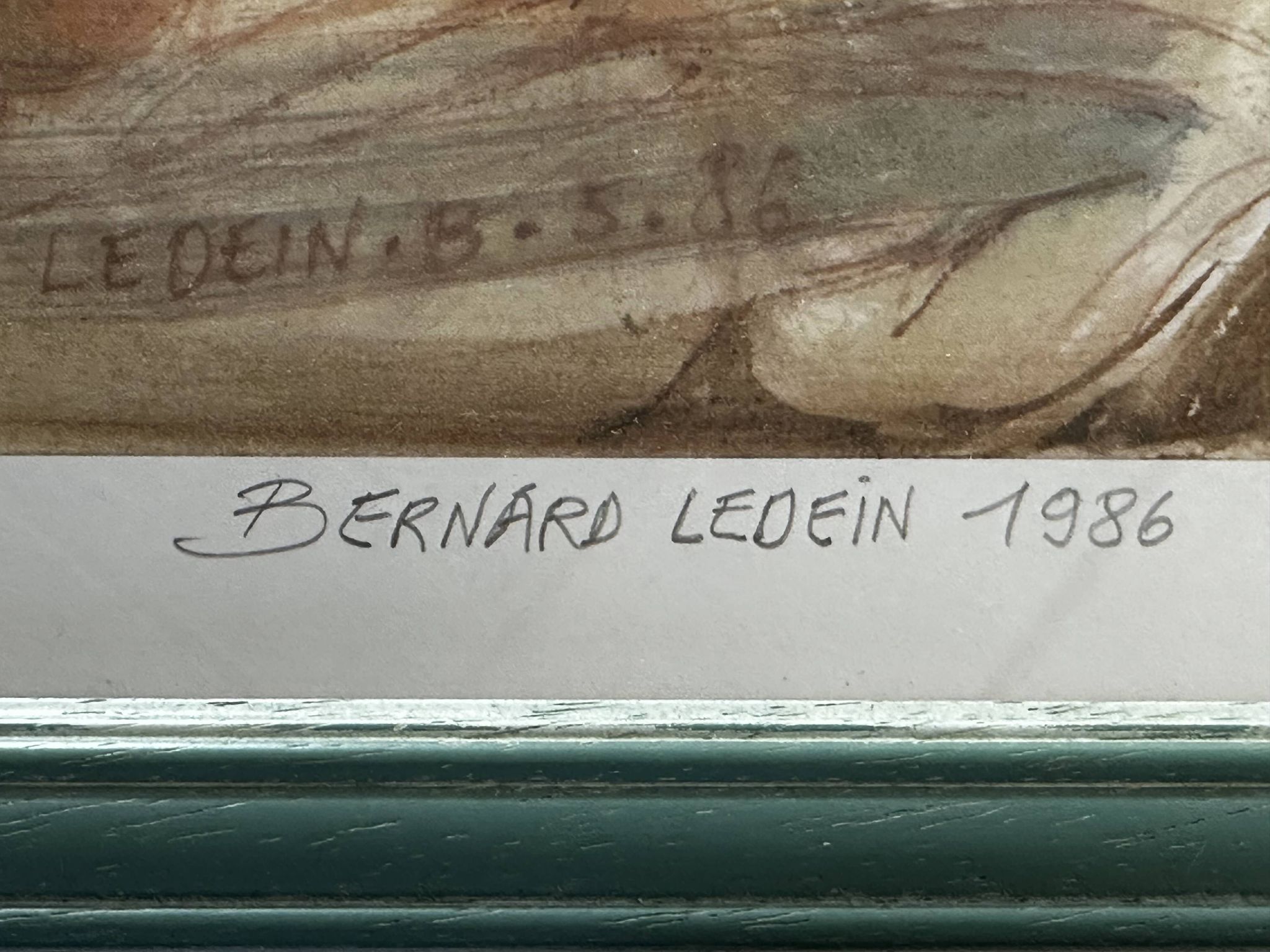 Lithographie 1/10 signée Bernard Ledein, 1986