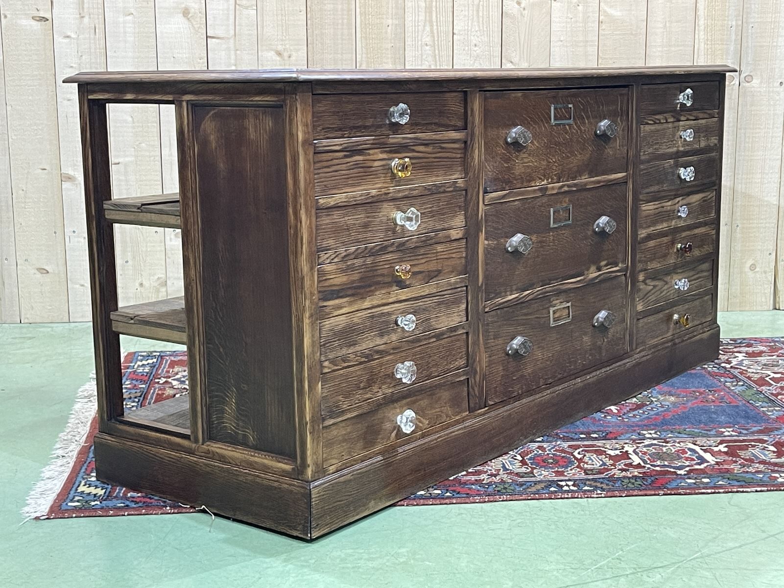 Oak store counter from the 1930s