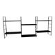 Modular shelves string black metal