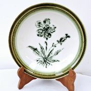 8 vintage hollow plates earthenware Gien model Herbiers table arts France