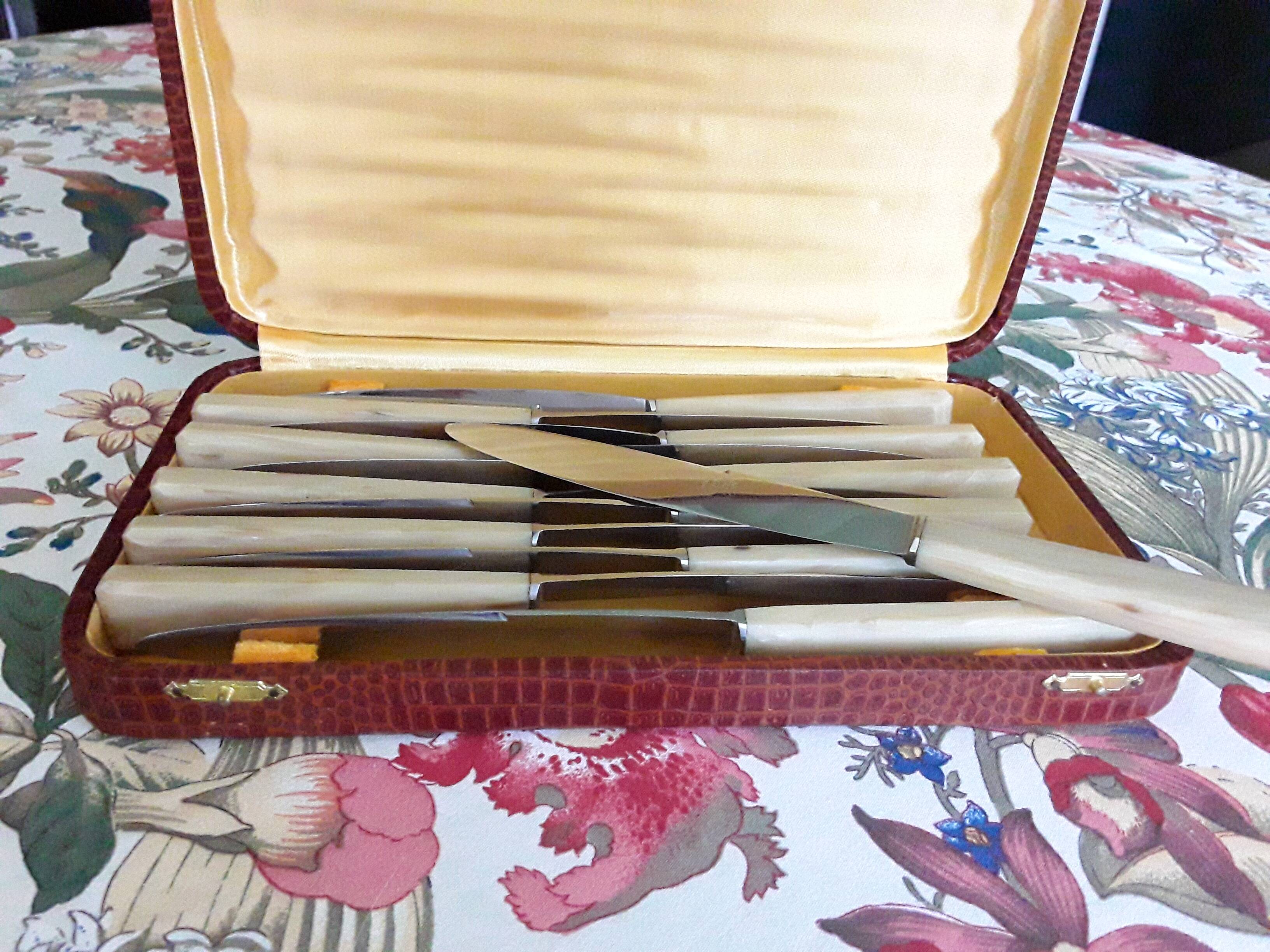 Coffret de 12 couteaux vintage