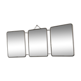 Mirror triptych vintage raspberry barber 1960 - 23 x 56 cm