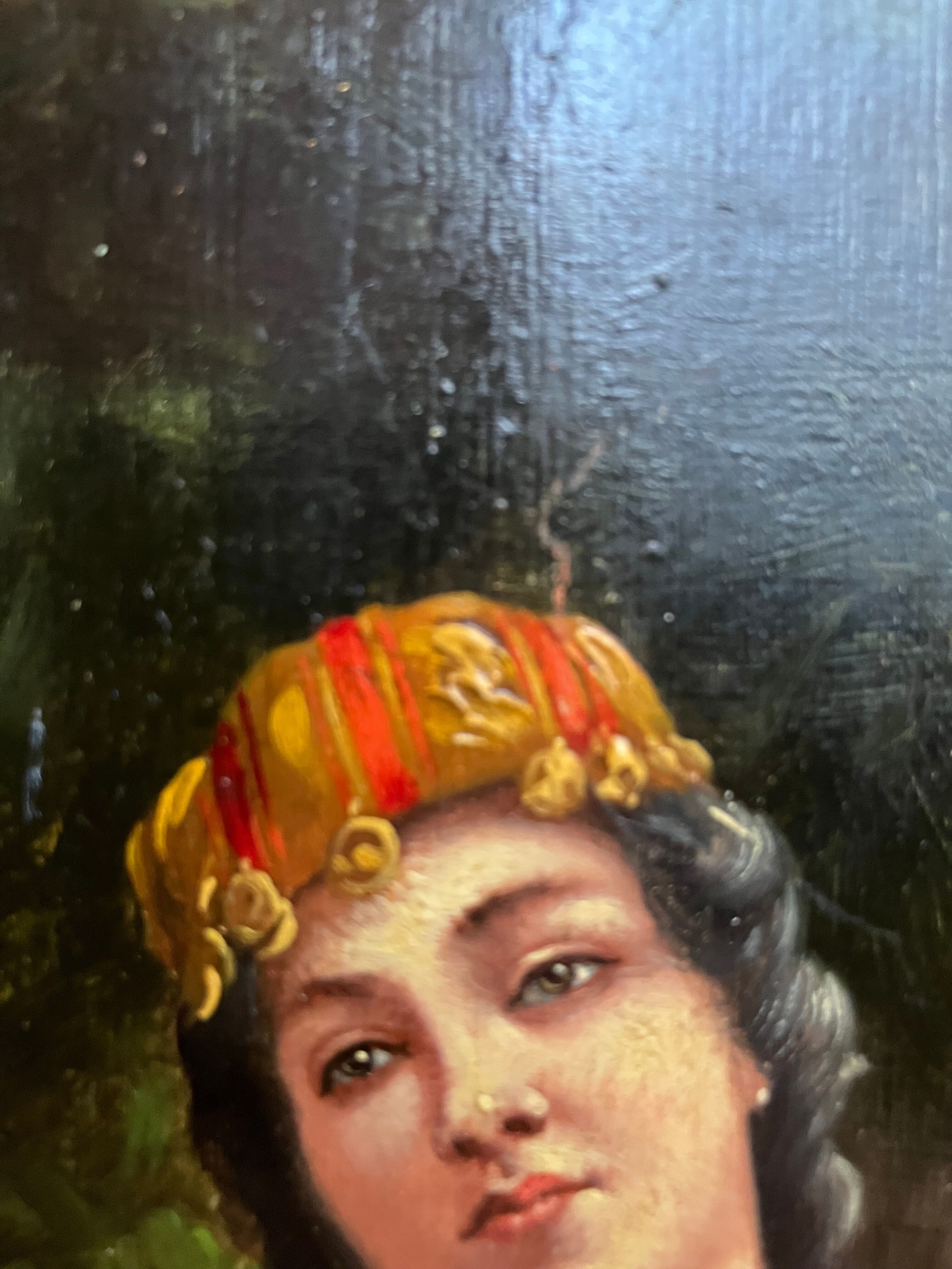 Orientalist painting the lemon merchant oil on panel nineteenth