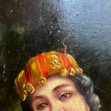 Orientalist painting the lemon merchant oil on panel nineteenth