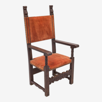 Fauteuil d'apparat en bois de palmier,1920