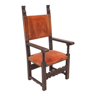 Fauteuil d'apparat en bois de palmier,1920