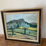Old painting landscape of Provence signed