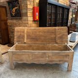 Banc Coffre en chêne massif Fin XIXème