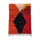 Moroccan Berber carpet Boujaad red with colorful flats 317x185cm
