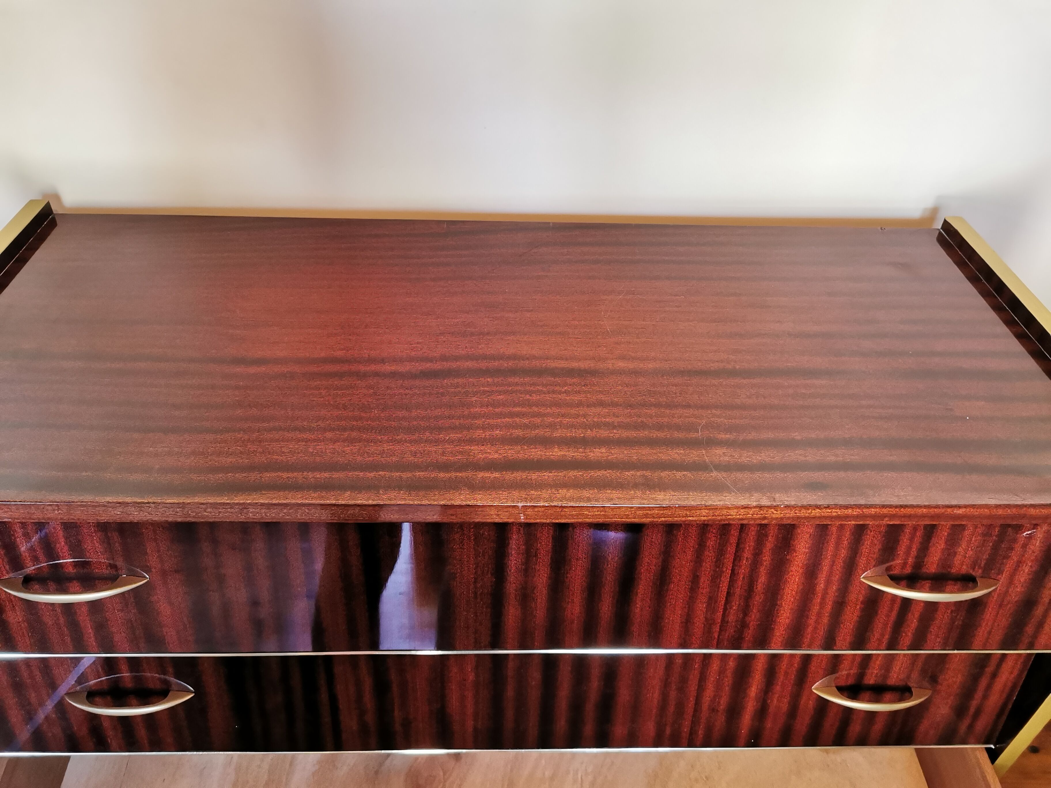 Large vintage chest of drawers 4 drawers restyled