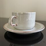 Tasse et soucoupe déjeuner en grès céram
