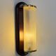 Vintage wall light in wood, glass and brass, France, 1980.