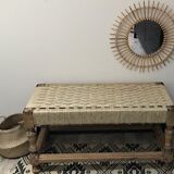 Hand woven Indian bench