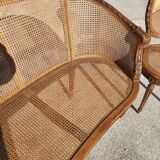 Canape bench 2 chairs louis xvi walnut canning