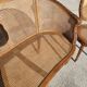Canape banquette et 2 chaises louis xvi cannage en noyer