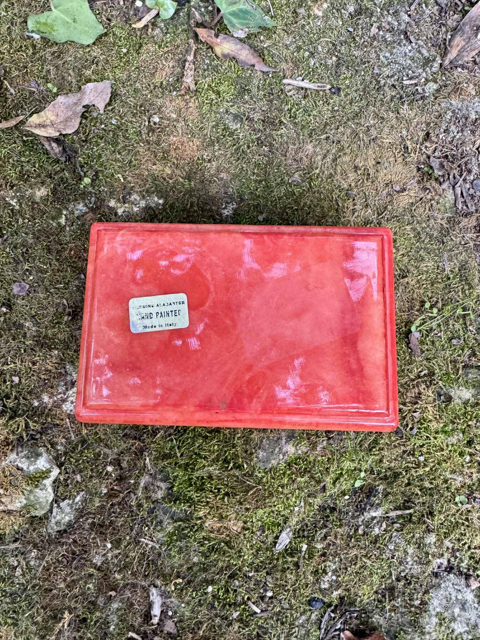 Onyx catchall box from the 1960s, vintage Italy.