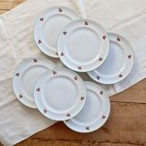 6 vintage porcelain dessert plates – Tables & Couleurs Cherry model