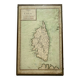 Ancienne carte de l'Isle de Corse encadrée sous verre