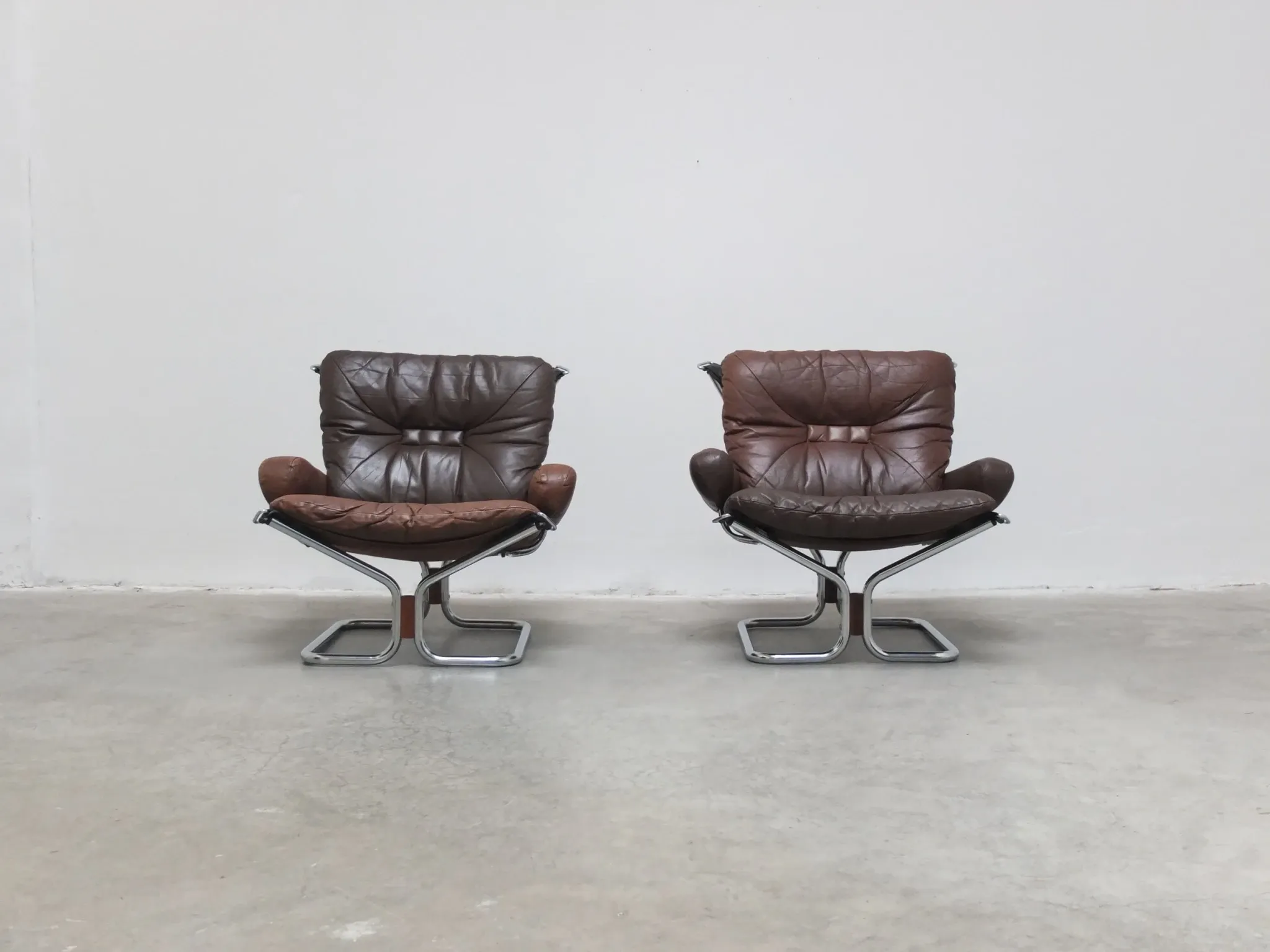 Pair of lounge chairs by Harald Relling for Westnofa, 1970s