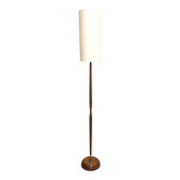 Danish teak and brass floor lamp
