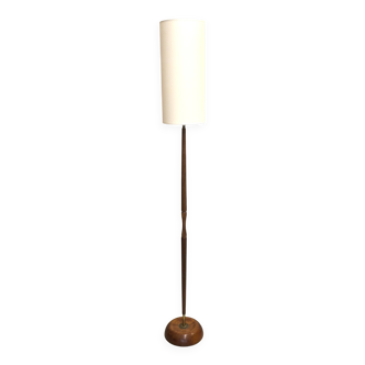Danish teak and brass floor lamp