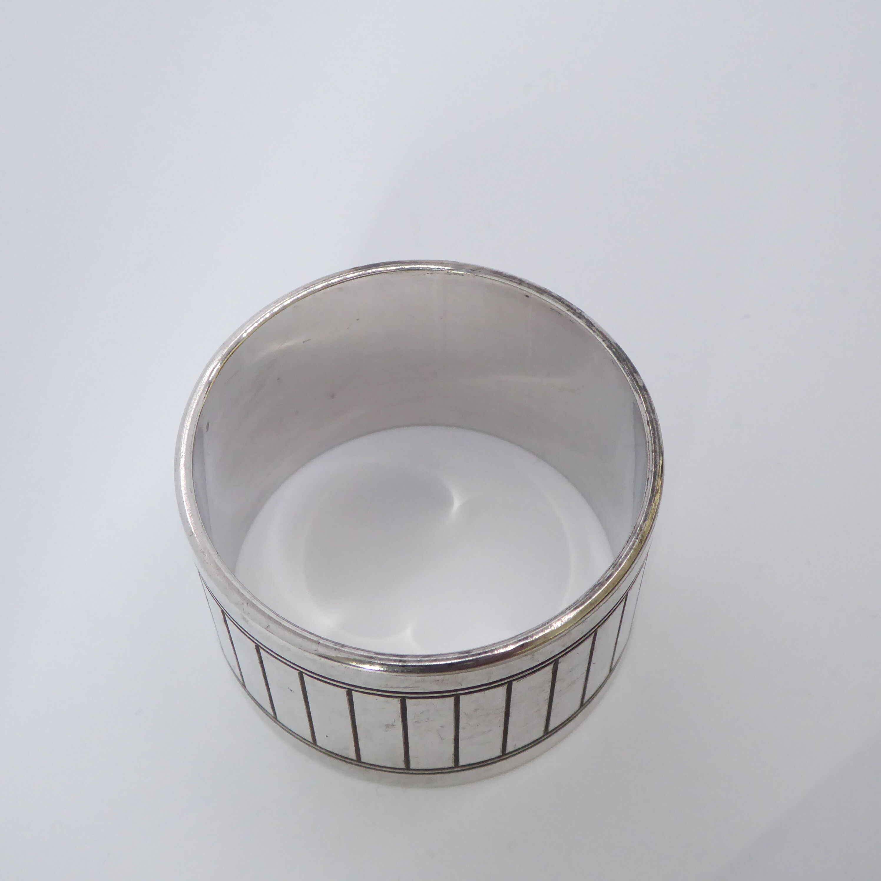 Christofle towel ring in silver metal
