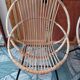 Paire de fauteuils coquille rotin