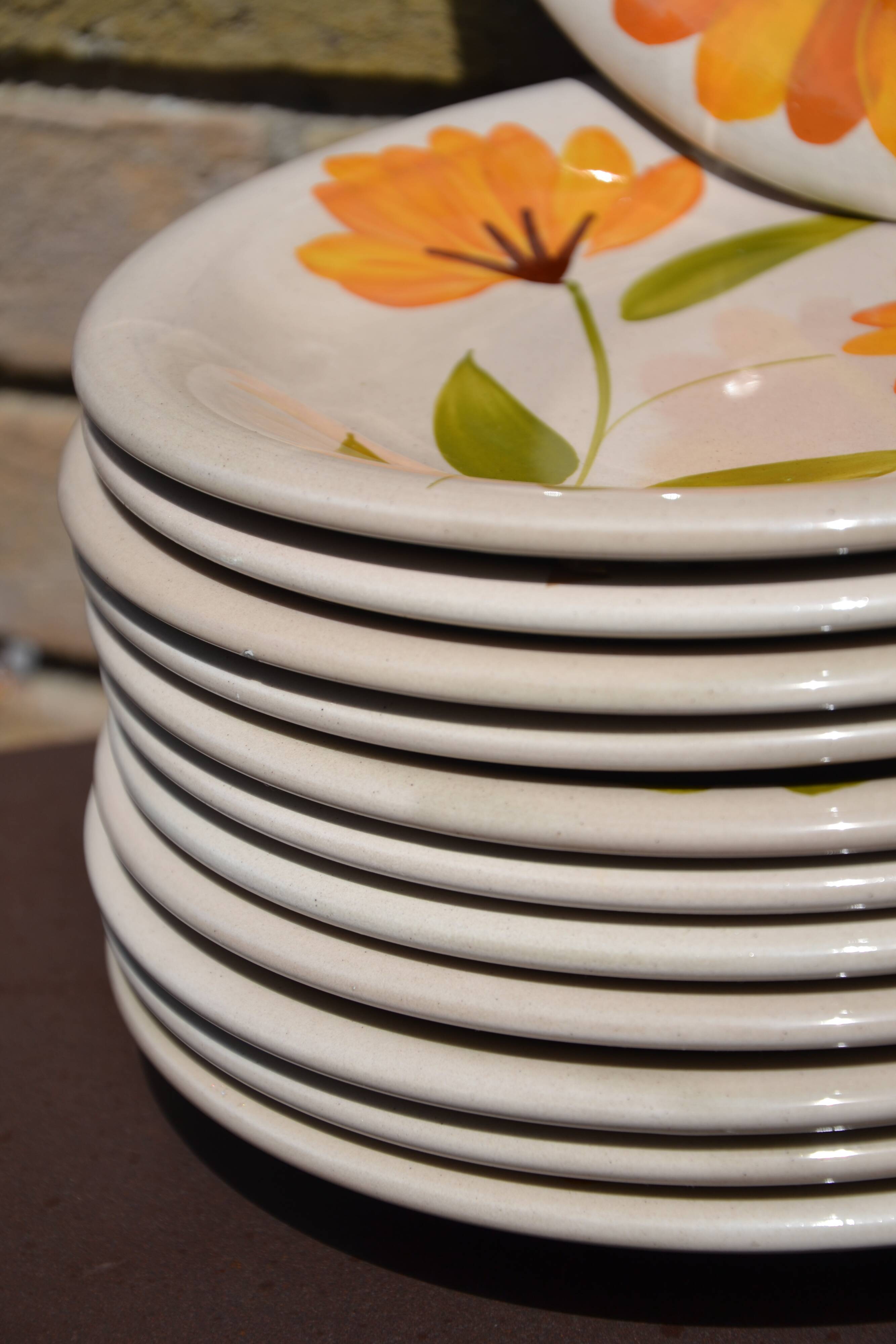 12 assiettes "Primula" Italy vintage