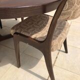 Baumann dining table and 6 gondola chairs set