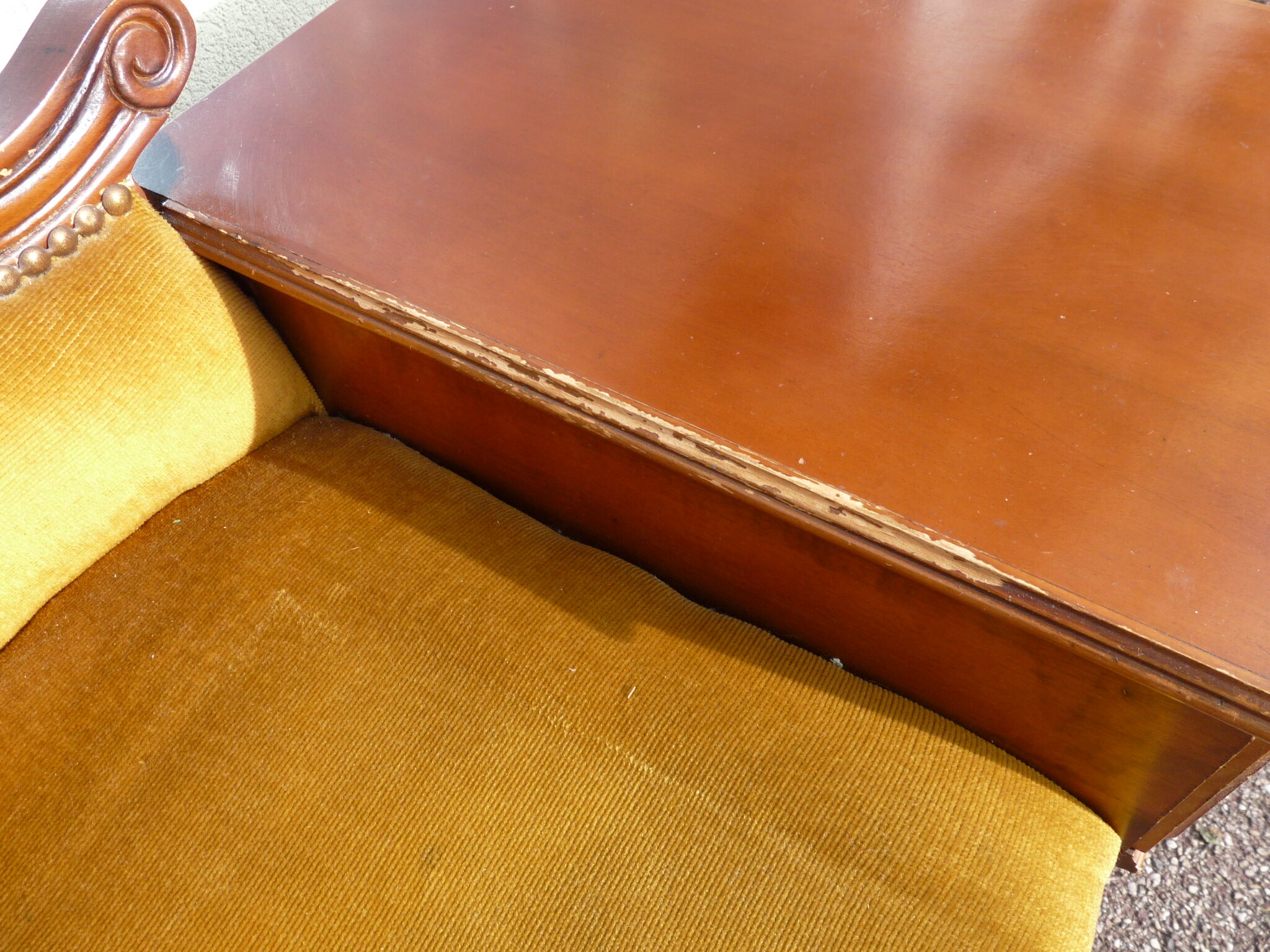 Old furniture phone with seating