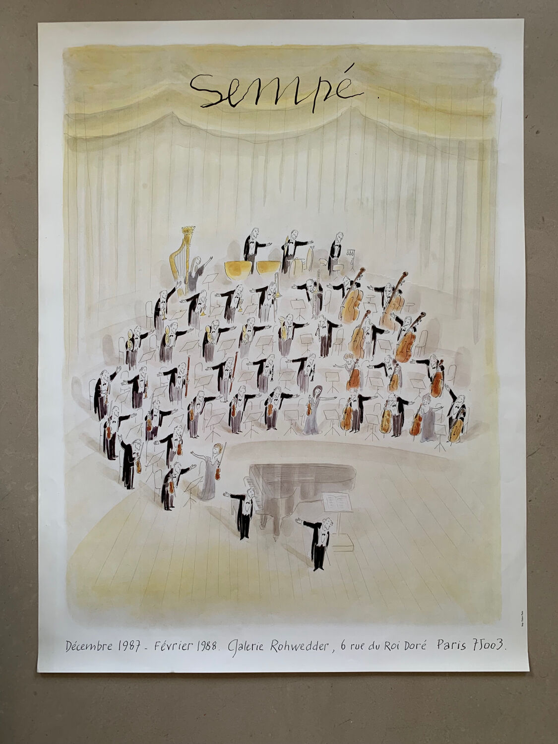 Exhibition poster Sempé 1987