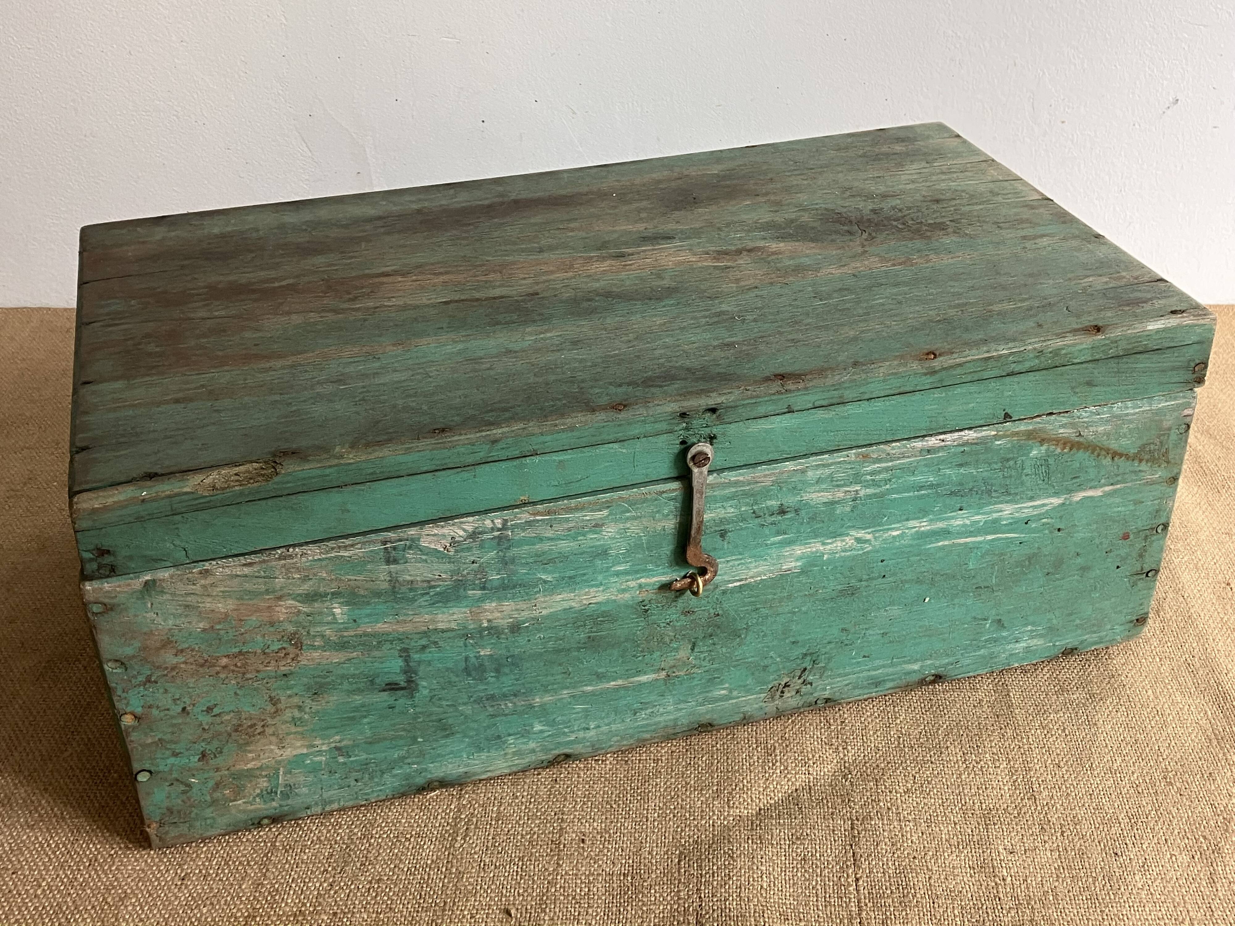 Old toolbox, wooden chest