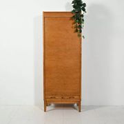 Antique Scandinavian filing cabinet, tambour archive cabinet, high-end, single, Sweden, 1960s